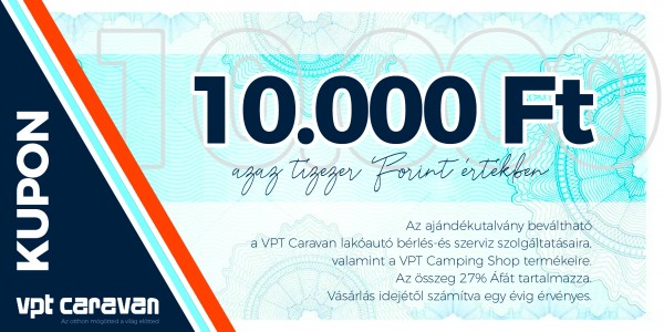 VPT-Campingshop ajándék kupon 10.000 Ft. értékben
