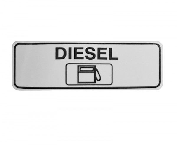 "Diesel" matrica (fehér színű)